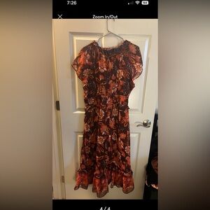 NWT Old Navy Women's Dress in Red and Orange Floral